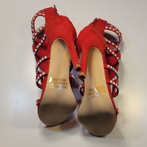 BRAND NEW  MELLY HIGH HEEL STILETTOS GLADIATOR STYLE OPEN TOE SANDAL - Picture 10 of 16